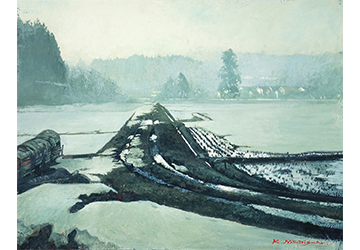 西房浩二　雪の朝