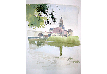 西房浩二　河影スケッチ