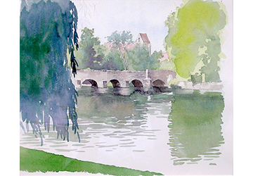 西房浩二　柳と橋